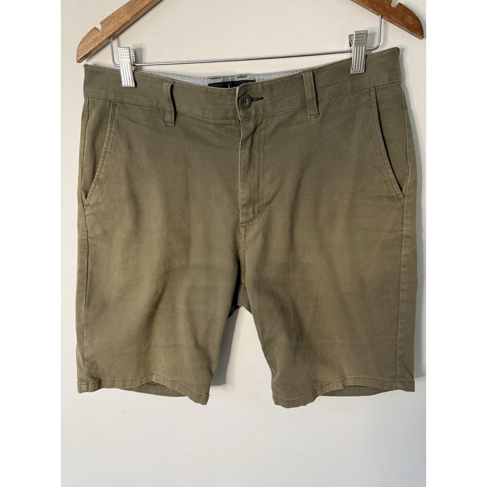 TAVIK Modern Beach Culture Contact Hybrid Shorts Size 32 Green Khaki Casual